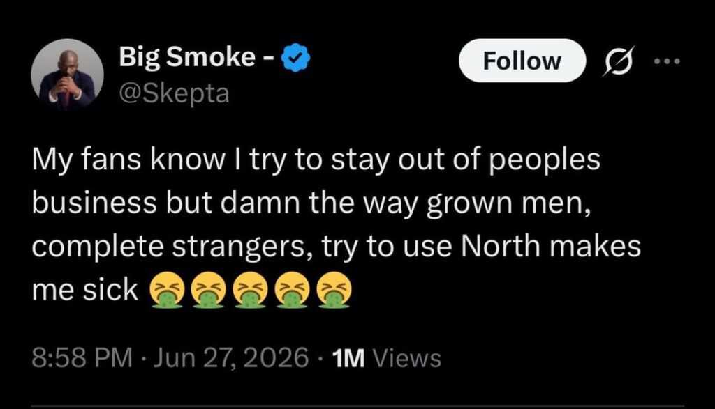 Skepta calls out grown men taking advantage of North West