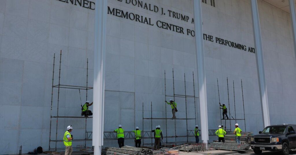 Tens of thousands of people have flocked to YouTube to witness President Donald Trump’s name being taken off the Kennedy Center building in real time.