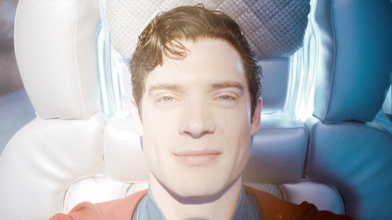 David Corenswet as Kal-El smiling in the sunlight in Superman (2025)