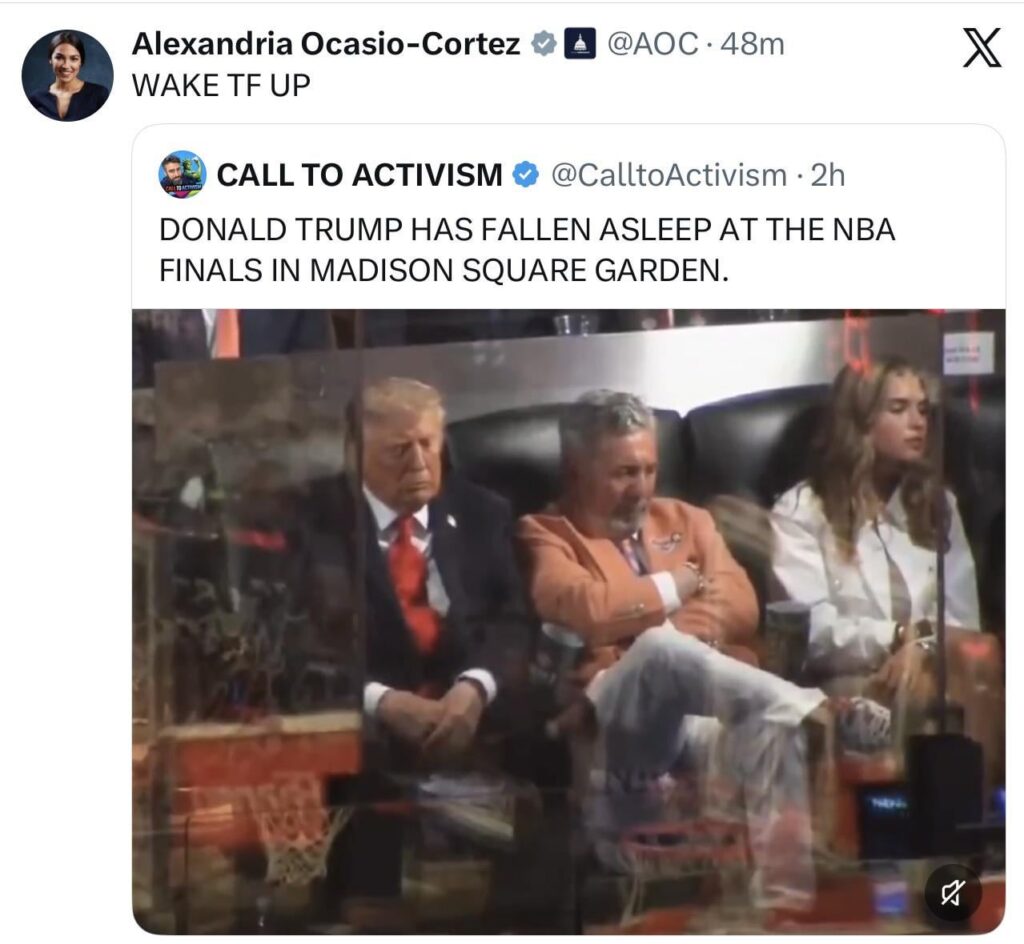 AOC tells Trump to WAKE TF UP
