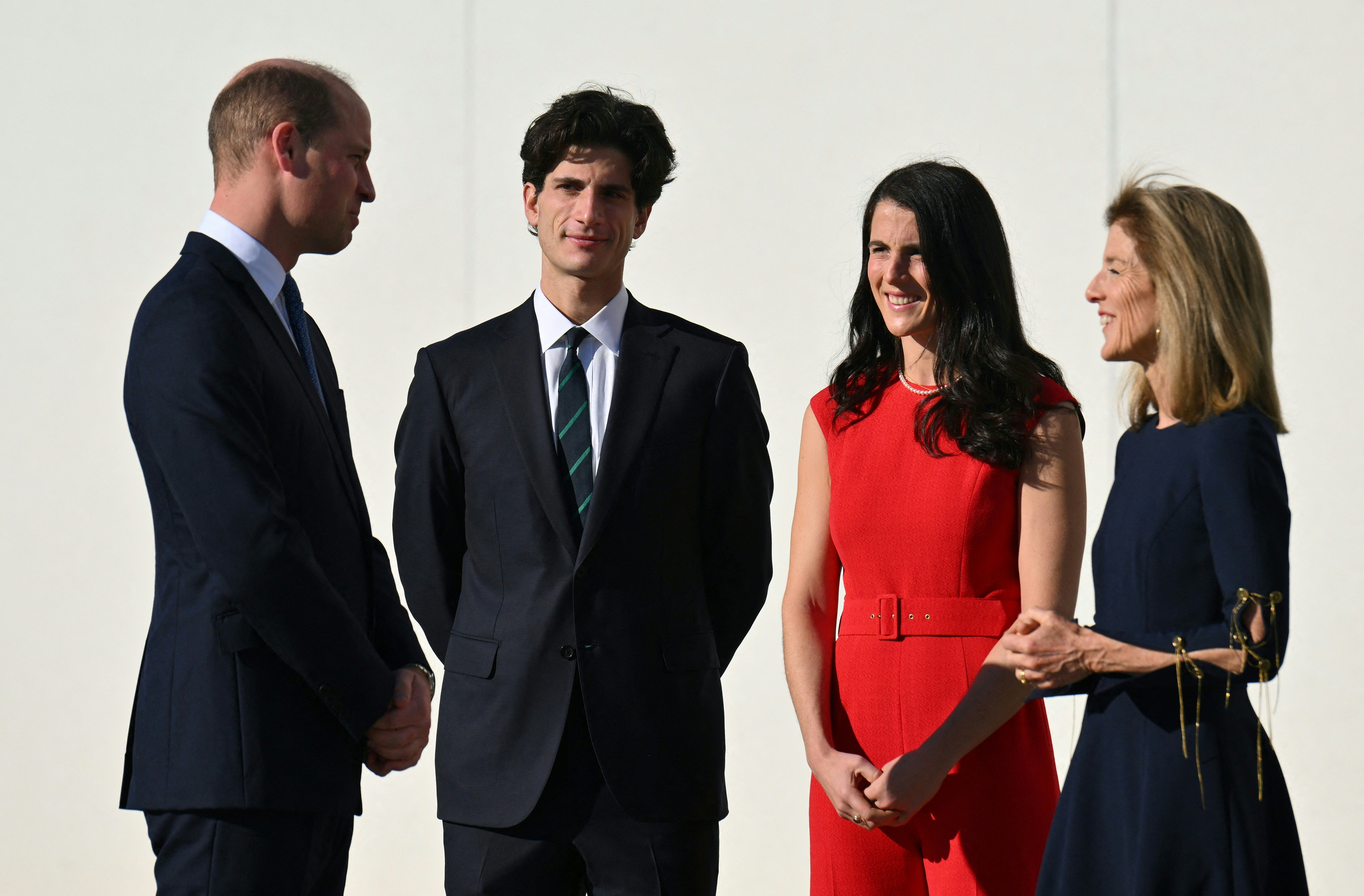 Prince William is welcomed by Caroline Kennedy to the John F. Kennedy Presidential Library (Photo by ANGELA WEISS / AFP) (Photo by ANGELA WEISS/AFP via Getty Images)