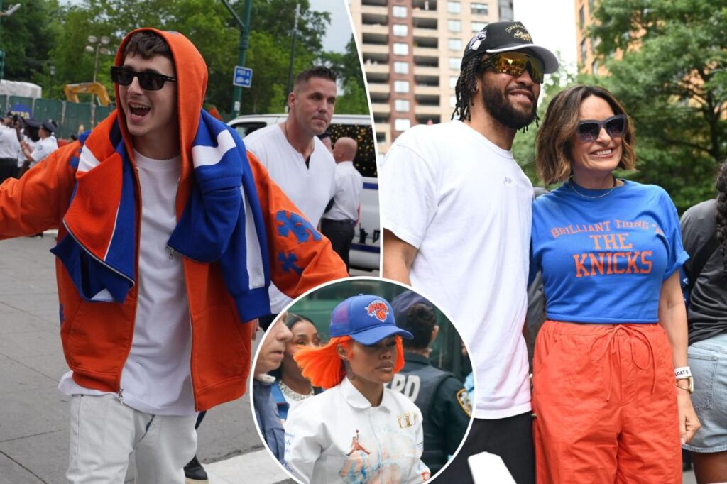 Knicks parade celebrity outfits: Timothée Chalamet, Alicia Keys, more Knicks parade celebrity outfits: Timothée Chalamet, Alicia Keys, more