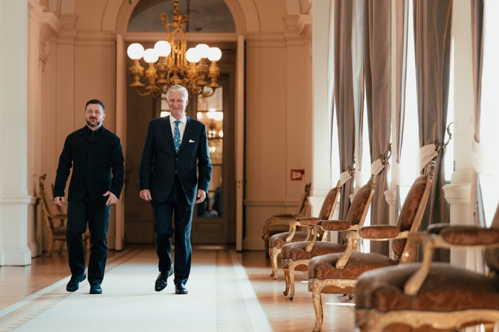 King Philippe received President Zelensky at the royal palace
