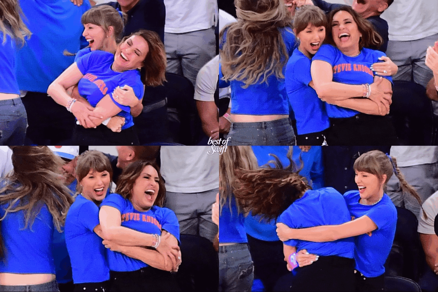 Taylor Swift and Mariska Hargitay at the game last night