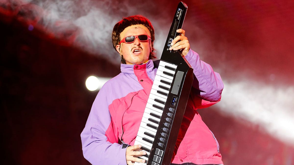 Oliver Tree performing on stage at Exit Festival in Novi Sad, Serbia
