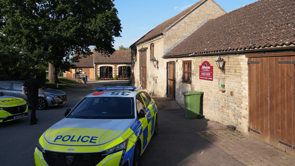 Outside the farm shop