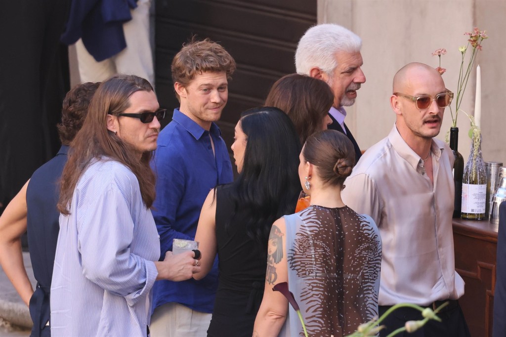 Joe Alwyn, Charli XCX and George Daniel attend Dua Lipa and Callum Turner's wedding weekend in Italy