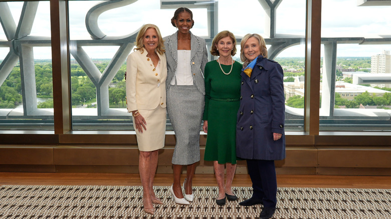 Michelle Obama with other former first ladies in June 2026