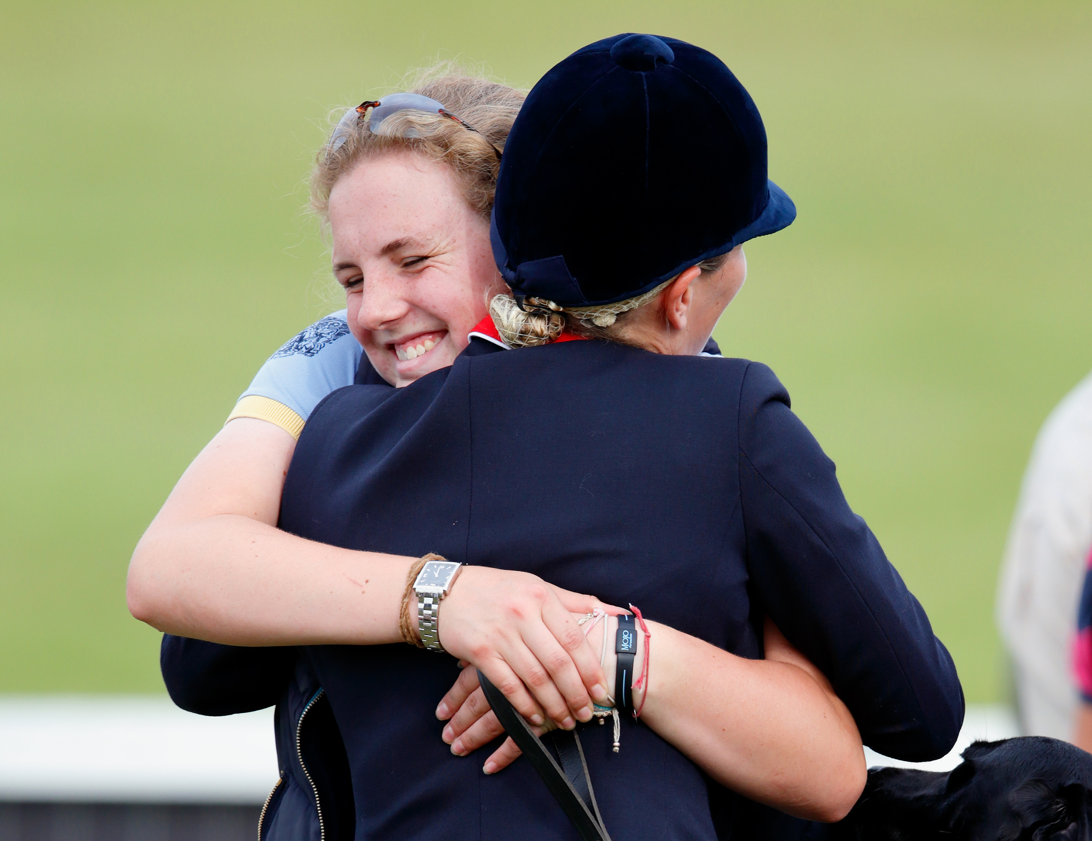 Stephanie Phillips hugging Zara Tindall