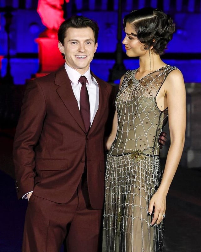 Zendaya in Giorgio Armani Spring 1990 at the Spider-Man: Brand New Day photocall in Rome, Italy
