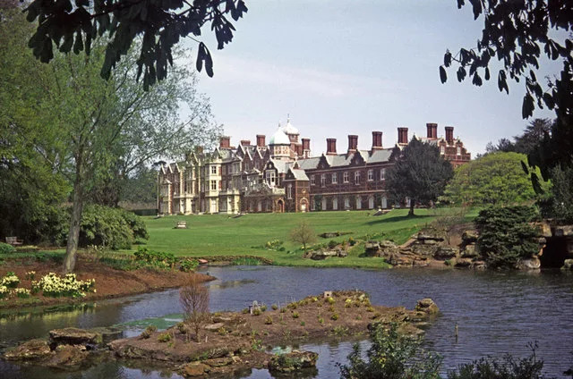 Sandringham House, the royal country residence in Norfolk where the royal family spends Christmas.