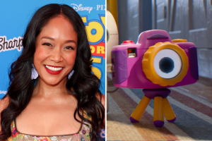Shelby Rabara as Snappy, an excitable toy camera