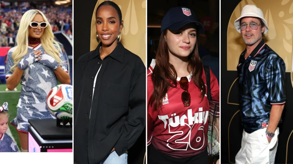 Paris Hilton, Jessica Alba, and more celebrities showed off their game-day style at the Team USA vs. Turkey World Cup match