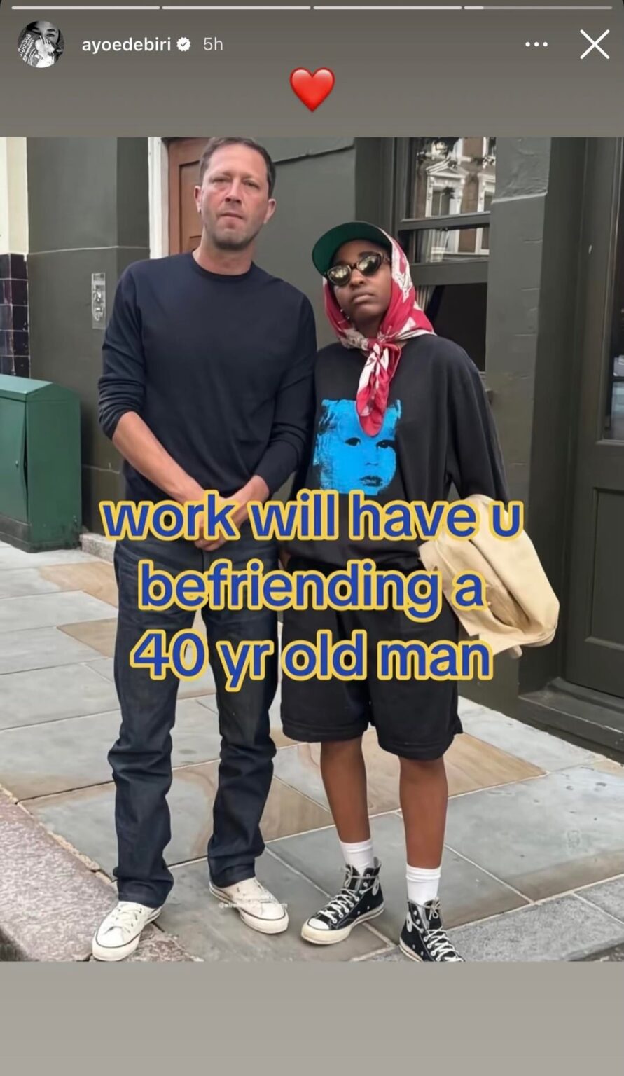 Ayo Edebiri: “work will have u befriending a 40 yr old man”