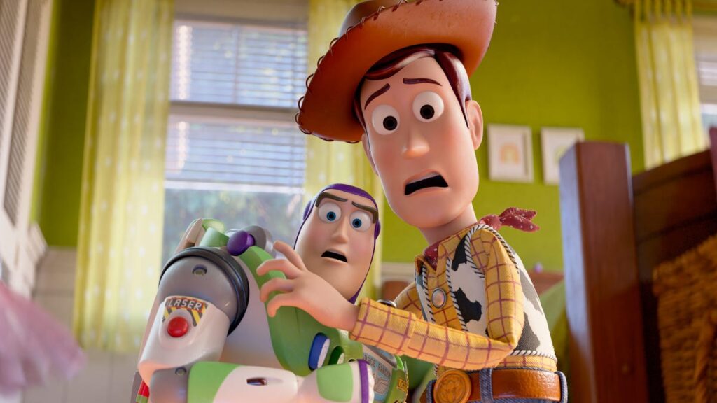 Buzz Lightyear and Woody in Toy Story 5