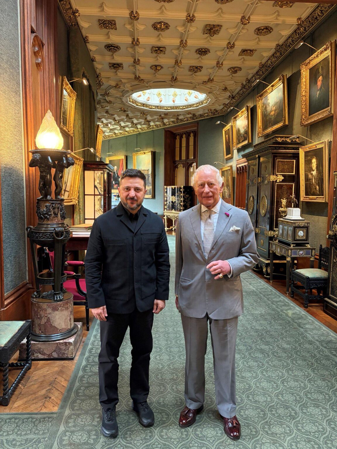 The President of Ukraine visited King Charles at Windsor Castle