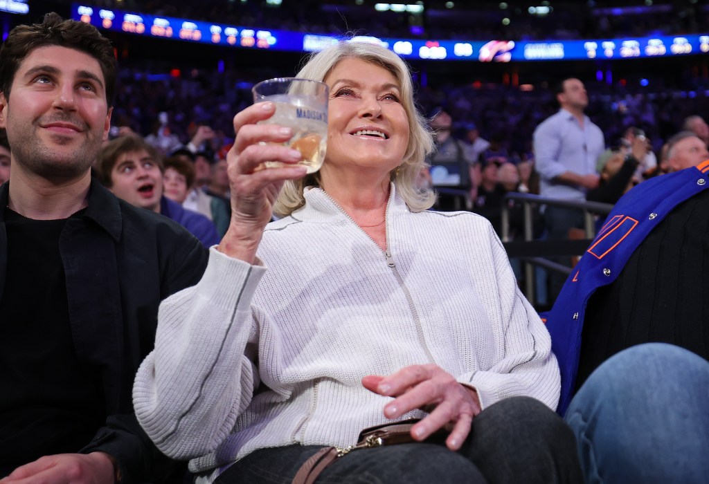 Martha Stewart attends Game Two of the NBA Eastern Conference Finals between the New York Knicks and the Cleveland Cavaliers at Madison Square Garden on May 21, 2026 in New York City.