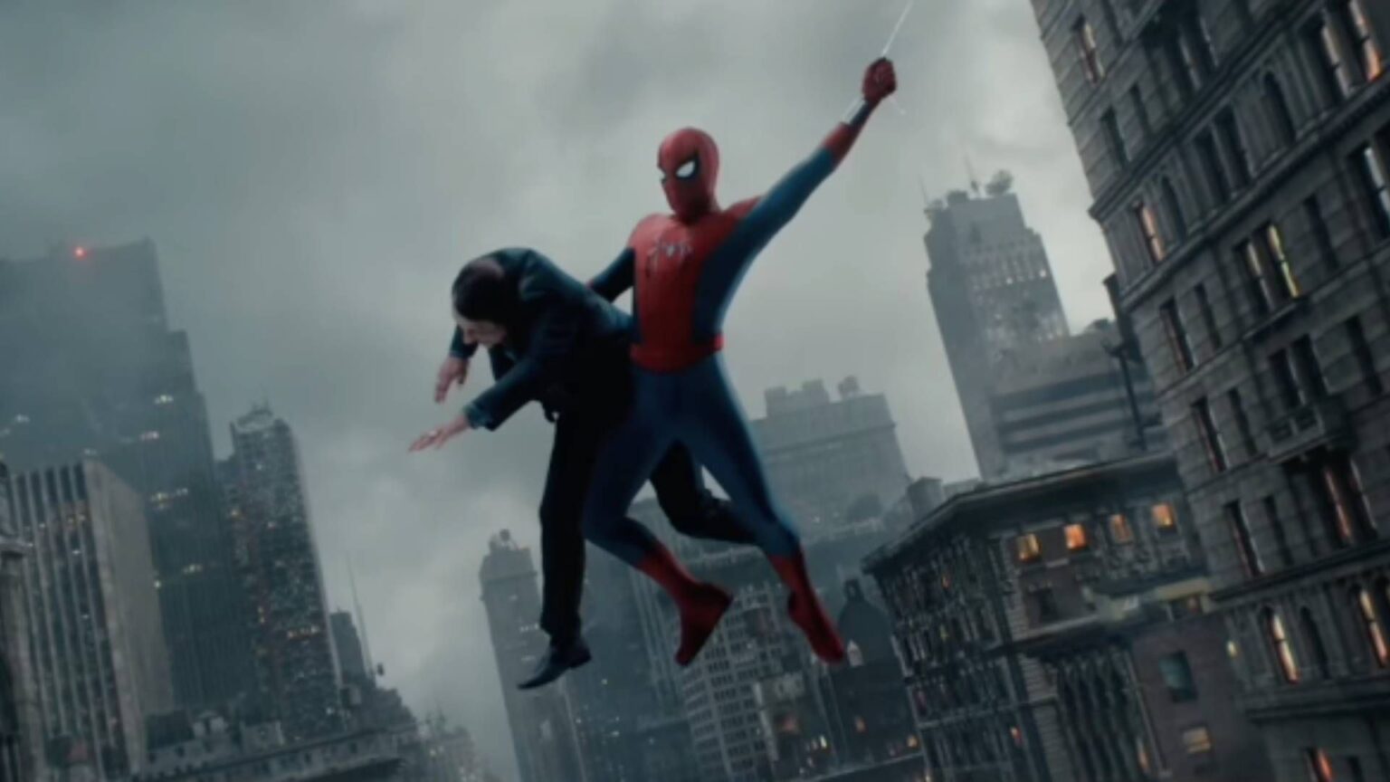 Spider-Man: Brand New Day has already broken a record before it’s even hit theaters A screenshot from a Spider-Man: Brand New Day trailer clip featuring Spider-Man web-swinging while holding a man