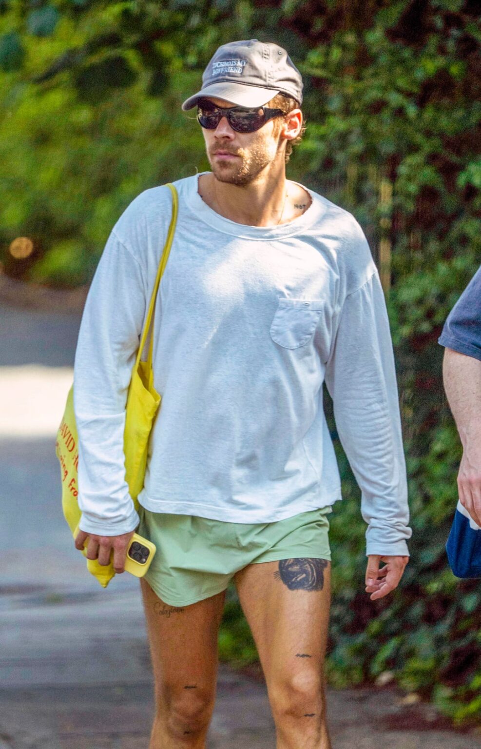Harry Styles out on a walk in London during his 12-night residency at Wembley Stadium