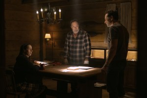 Kate O'Flynn, Stephen Root, and Matthew Rhys in 'Widow's Bay'
