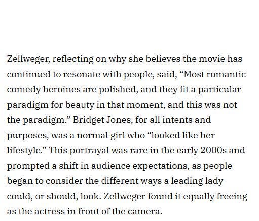 Why Renée Zellweger thinks 'Bridget Jones's Diary' has stood the test of time: “Most romantic comedy heroines are polished, and they fit a particular paradigm for beauty in that moment, and this was not the paradigm.”