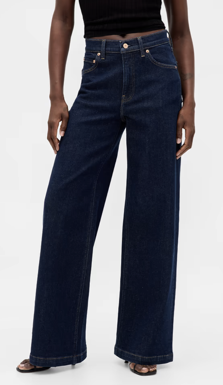 Gap, High Rise Stride Wide-Leg Jeans