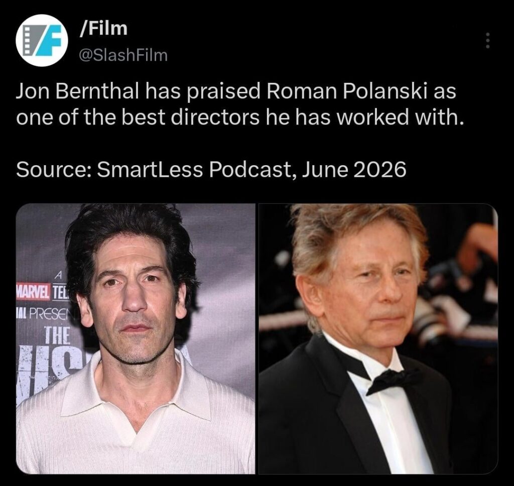 Jon Bernthal gives praise to Roman Polanski