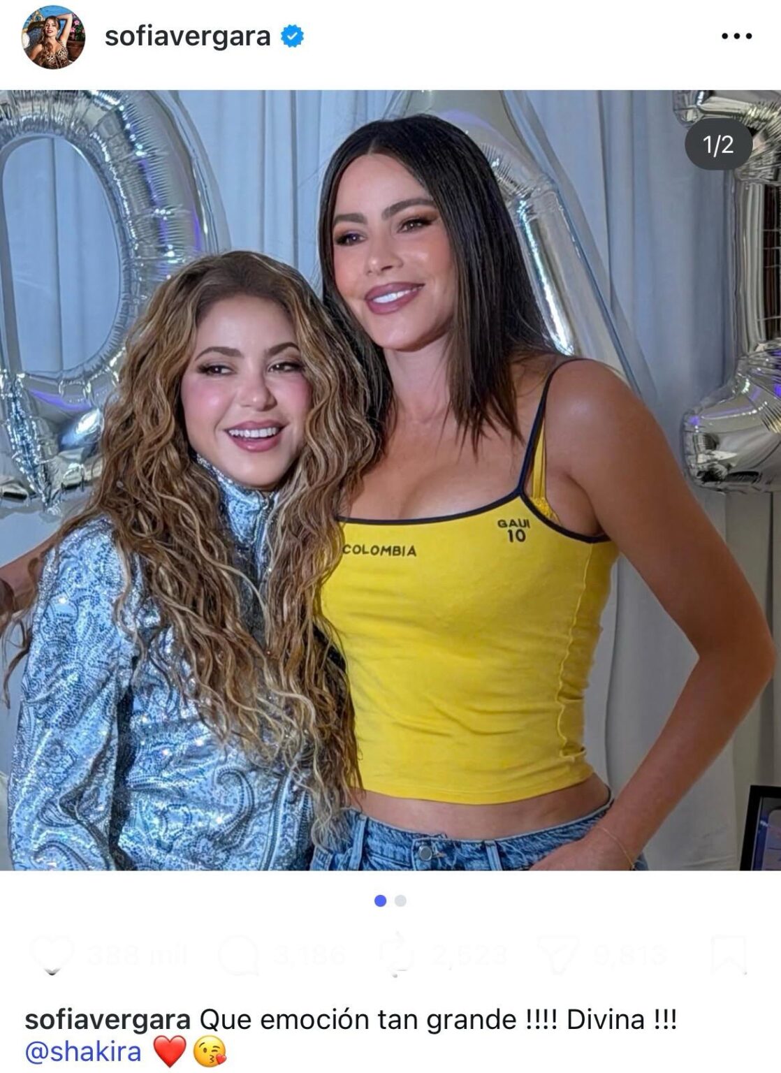 Sofía Vergara visits Shakira (both from Barranquilla, Colombia) at her ‘Las Mujeres Ya No Lloran’ tour (June 14, 2026)