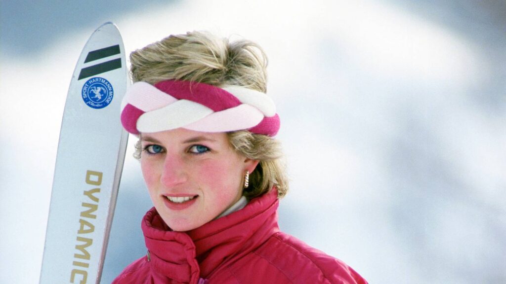 Diana In Lech skiing in the snow