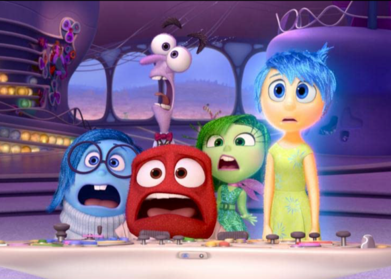 Lewis Black, Bill Hader, Amy Poehler, Phyllis Smith, and Mindy Kaling in ‘Inside Out’. - 