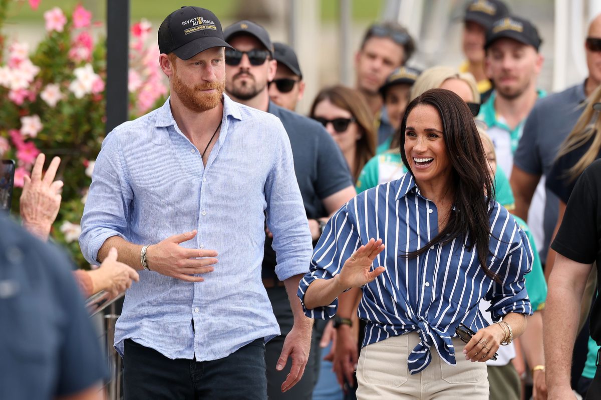 Prince Harry, Duke of Sussex and Meghan, Duchess of Sussex greet members of the public at the Cruising Yacht Club of Australia on April 17, 2026 in Sydney, Australia.