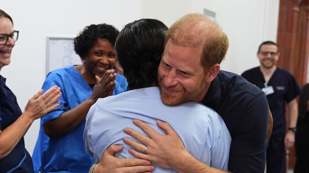 Prince Harry live: Duke of Sussex gets emotional hug as he returns to public eye with hospital visit Daily Mirror