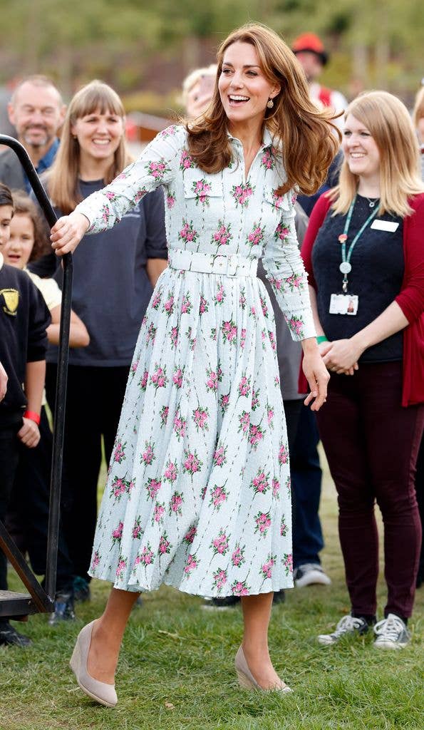 Kate Middleton Attends "Back to Nature" Festival in wedges