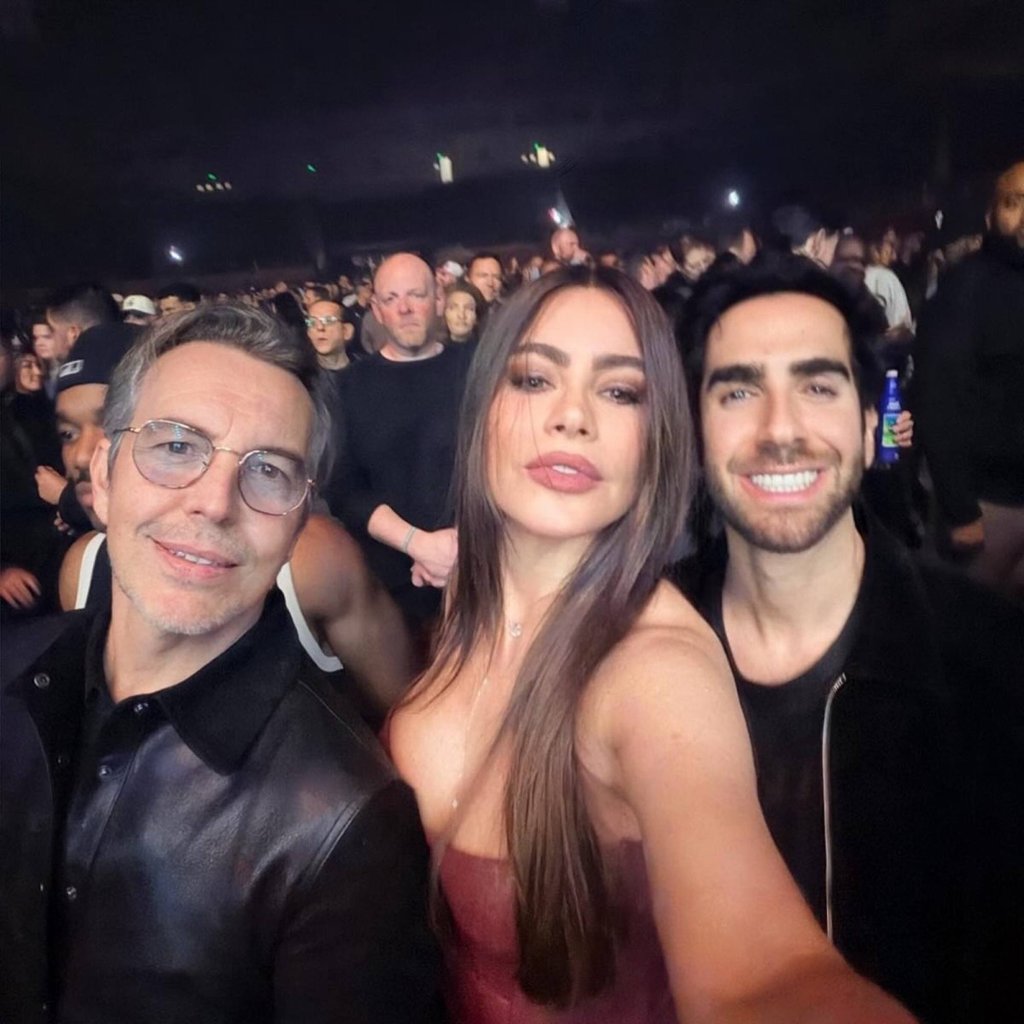 Sofía Vergara and Douglas Chabbott (right) at this year’s Super Bowl. Photo: @sofiavergara/Instagram