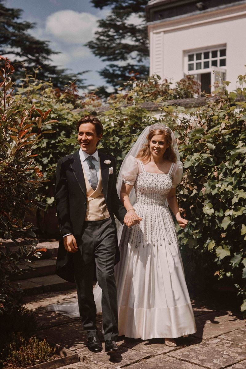 Princess Beatrice completed an exclusive bridal tradition when she became only the third British royal bride to wear the Queen Mary Fringe Tiara.