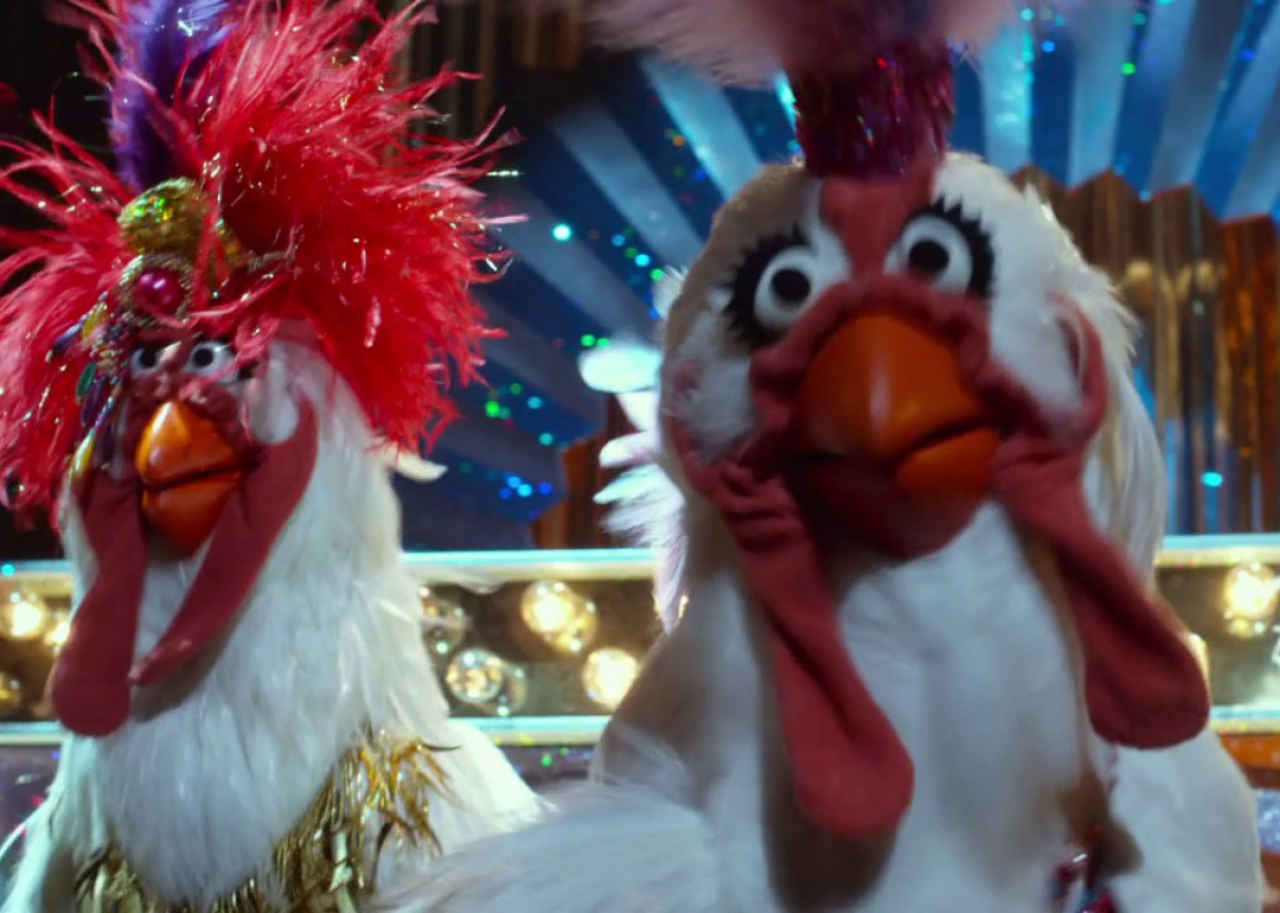 Camilla and the Chickens in a scene from 'The Muppets' (2011) - 
