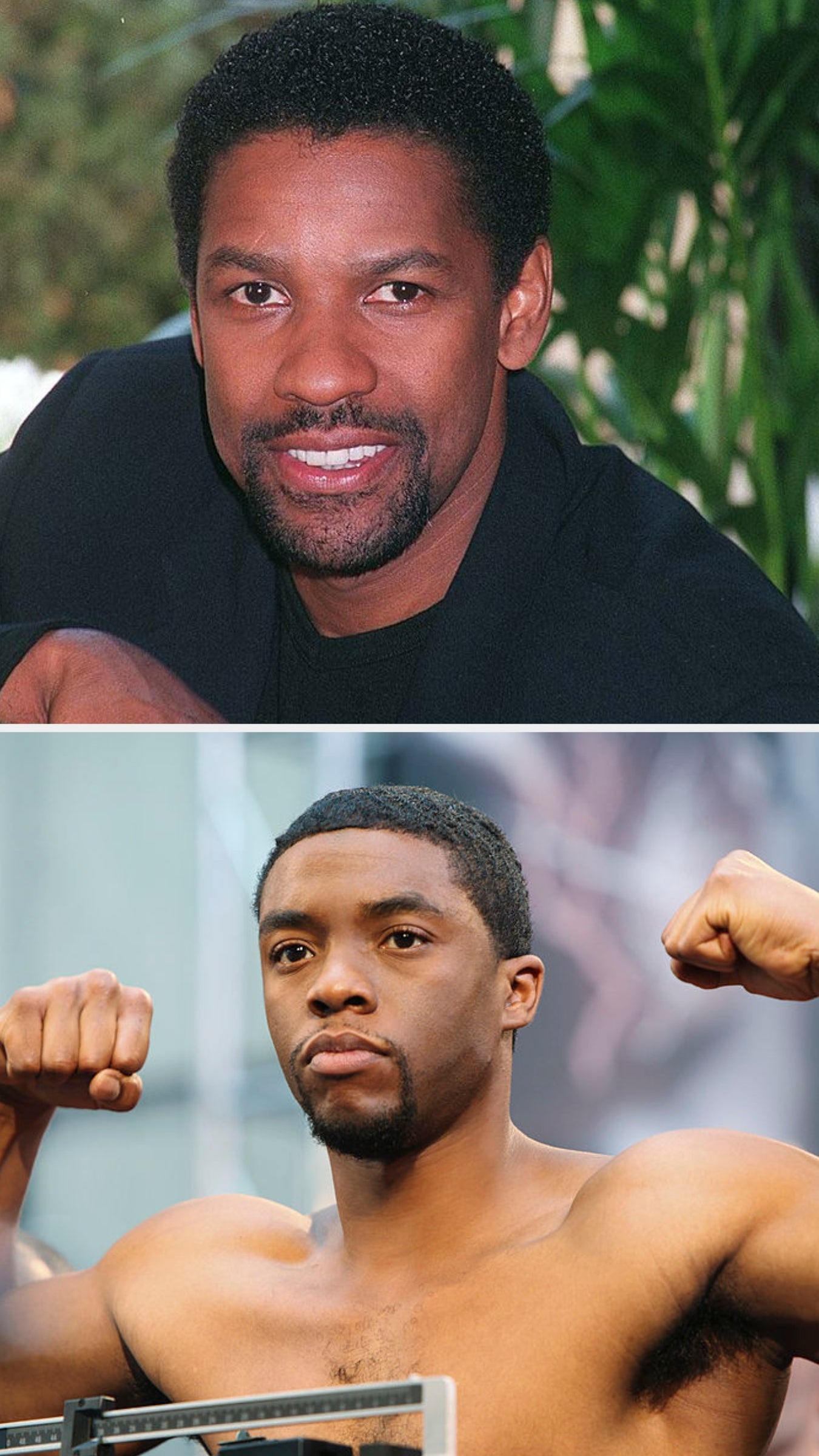 Denzel Washington in 1998; Chadwick Boseman in 2010