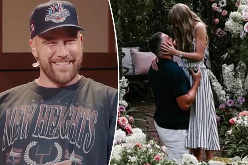 Travis Kelce gives rare insight into Taylor Swift proposal in first post-wedding podcast Travis Kelce gives rare insight into Taylor Swift proposal in first post-wedding podcast