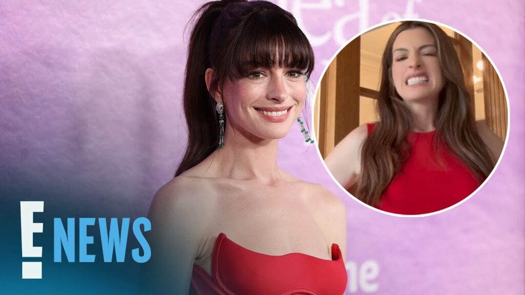 Anne Hathaway Hilariously Reacts After She Wore Jumpsuit Backwards | E! News