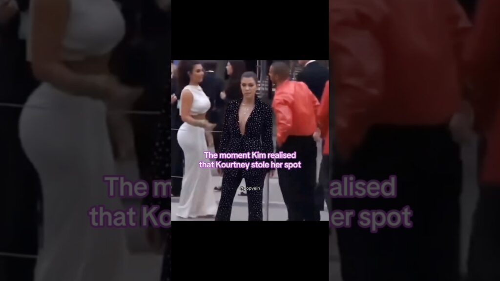 The moment Kim Kardashian realised that Kourtney stole her spot π The moment Kim Kardashian realised that Kourtney stole her spot π