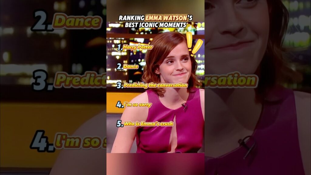 RANKING EMMA WATSON'S BEST ICONIC MOMENTS #funny #emmawatson #celebrity #harrypotter #jimmy #dance