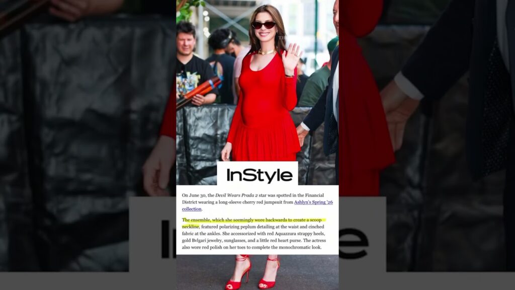 Anne Hathaway Wears Dress Backwards