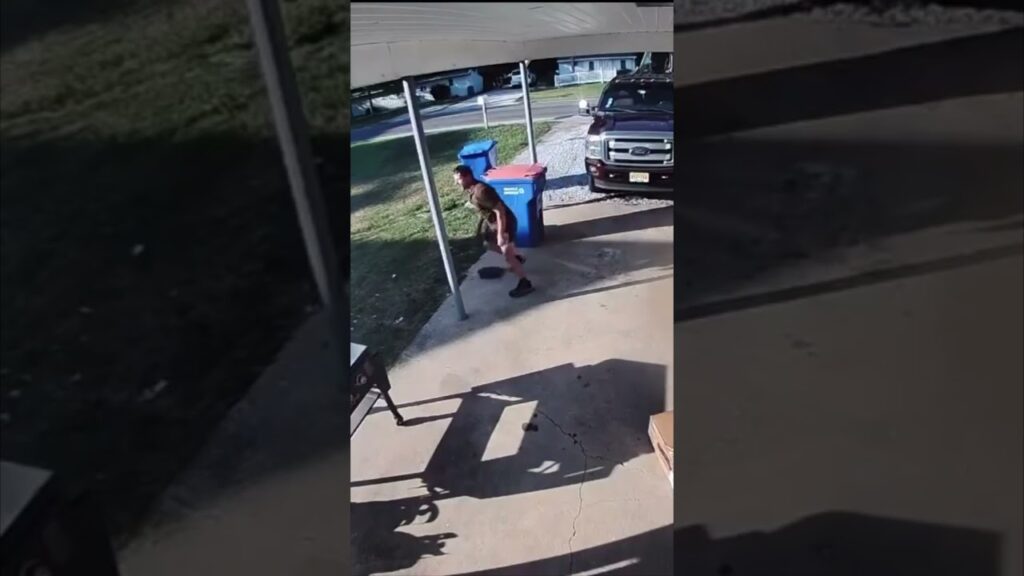 UPS DRIVER DEFENDS HIMSELF FROM DOG ATTACK! #WhatchuMean