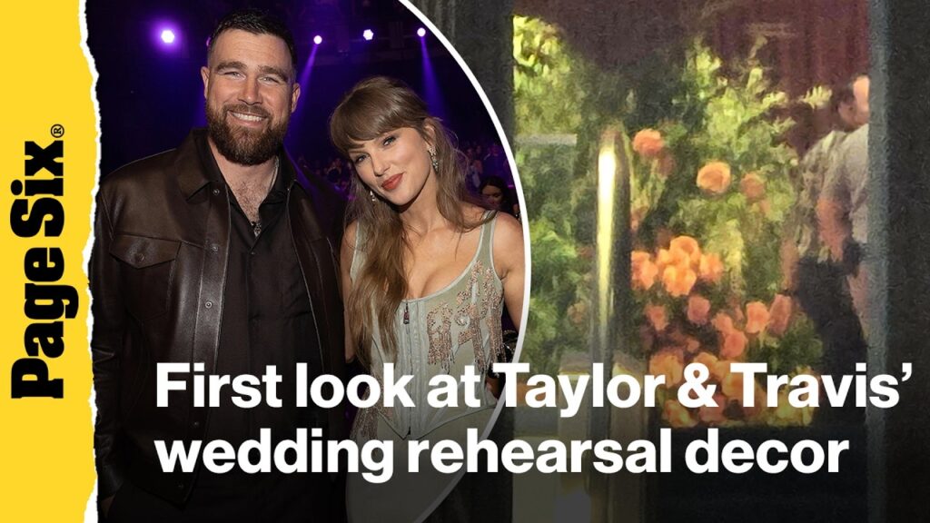 See first glimpse of Taylor Swift and Travis Kelce’s wedding rehearsal decor See first glimpse of Taylor Swift and Travis Kelce's wedding rehearsal decor