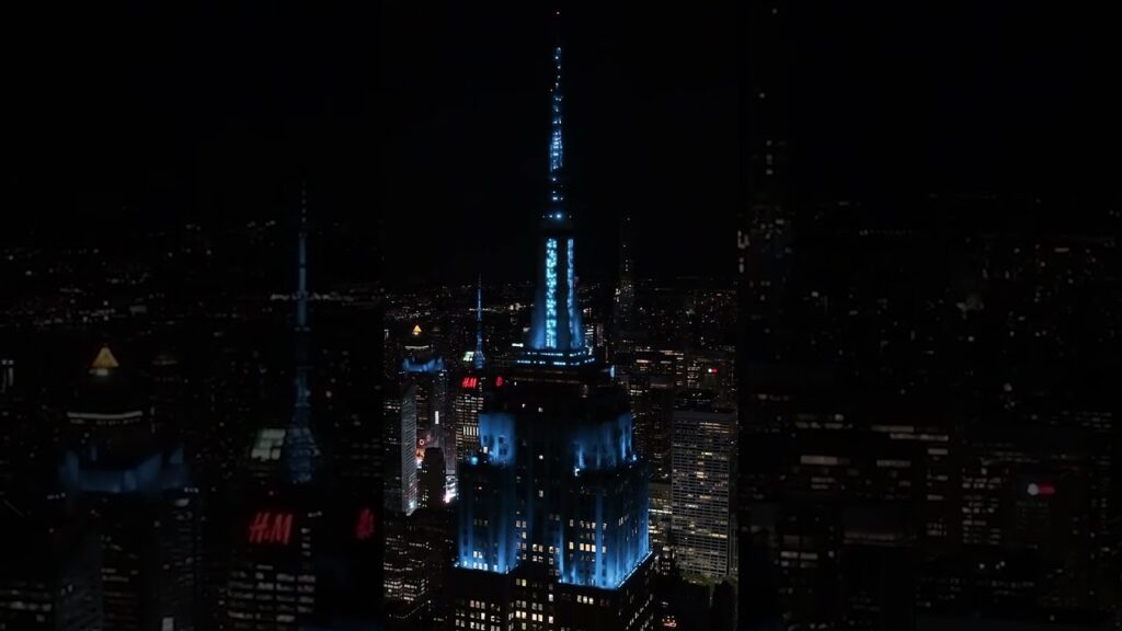 Empire State Building lights up for Taylor Swift, Travis Kelce’s wedding #shorts Empire State Building lights up for Taylor Swift, Travis Kelce's wedding #shorts