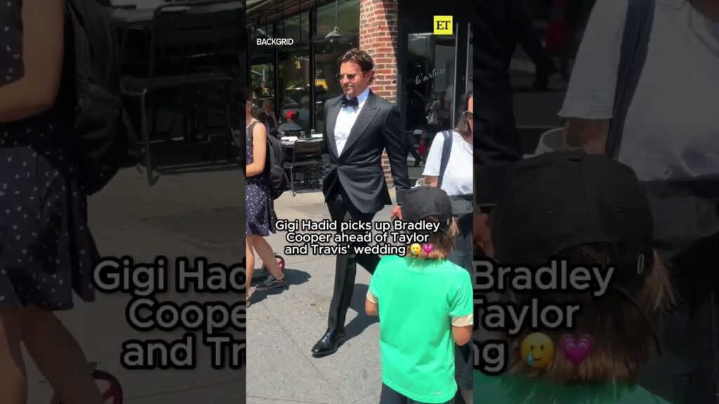 Gigi Hadid picks up Bradley Cooper ahead of Taylor and Travis' wedding 💕 #TayVis #TayVisWedding