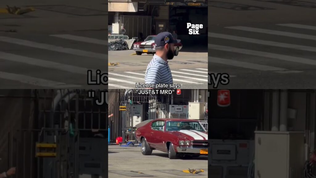 Car w/ a license plate saying “JUST&T MRD” following Taylor Swift & Travis Kelce’s wedding #shorts Car w/ a license plate saying "JUST&T MRD" following Taylor Swift & Travis Kelce's wedding #shorts