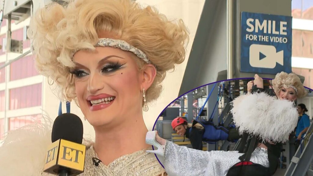 RuPaul’s Drag Race Star Lady Camden Takes ET Ziplining in Las Vegas! (Exclusive) RuPaul’s Drag Race Star Lady Camden Takes ET Ziplining in Las Vegas! (Exclusive)