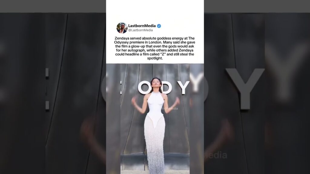 Fans obsessed with Zendaya’s goddess energy at London premiere #theodyssey Fans obsessed with Zendaya's goddess energy at London premiere #theodyssey