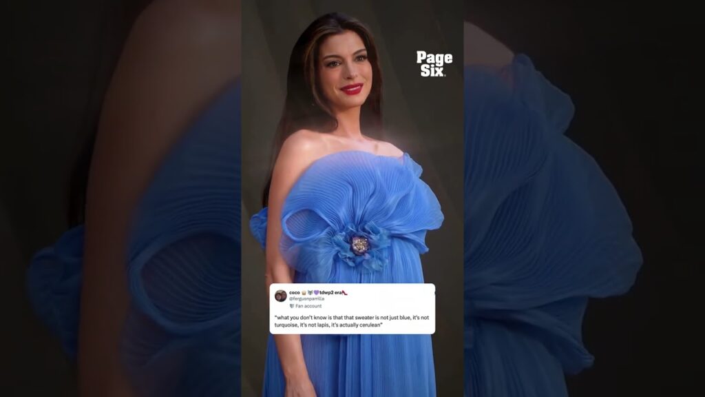 Real ones know the significance of Anne Hathaway wearing cerulean blue 😠#shorts Real ones know the significance of Anne Hathaway wearing cerulean blue 😠#shorts